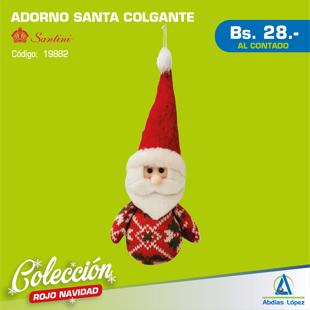 SANTA DECOR 12 PZAS 10X4X21CM A Y B