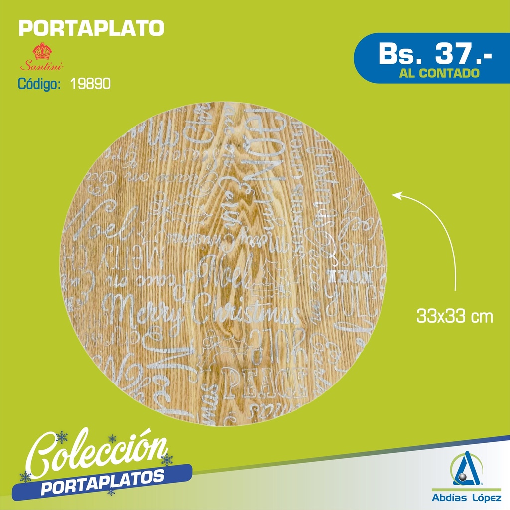 PORTAPLATO 33X33X2CM P-180-0700364