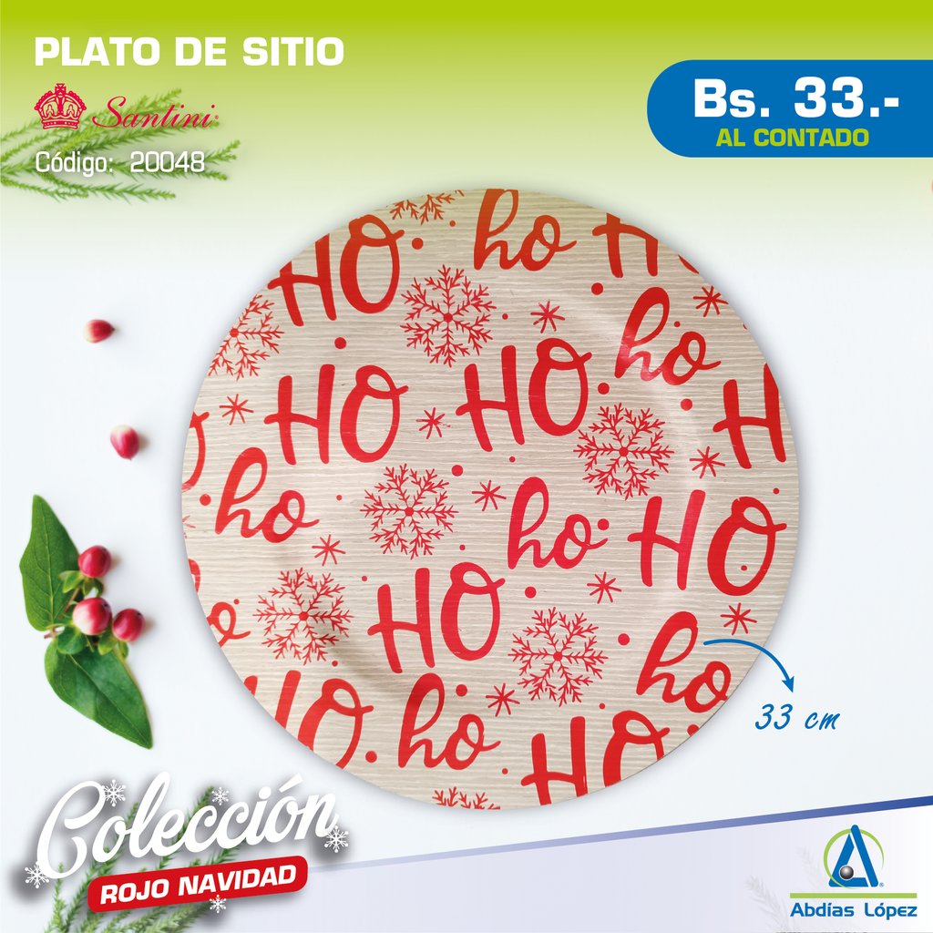 PORTAPLATOS 32.7X1.8X32.7CM NATURAL ROJO P-831-XMSM016-058