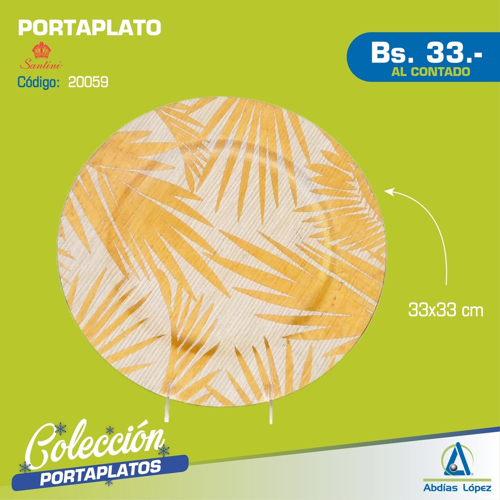 PORTAPLATOS NATURAL-DORADO