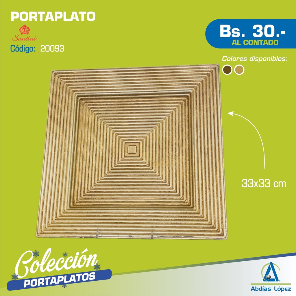 PORTAPLATO 33X2X33 CM. DORADO P-831-XMFUBC46-118B