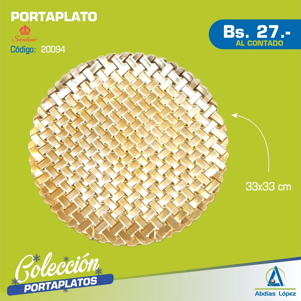 PORTAPLATO 32 5X2X32 5CM DORADO
