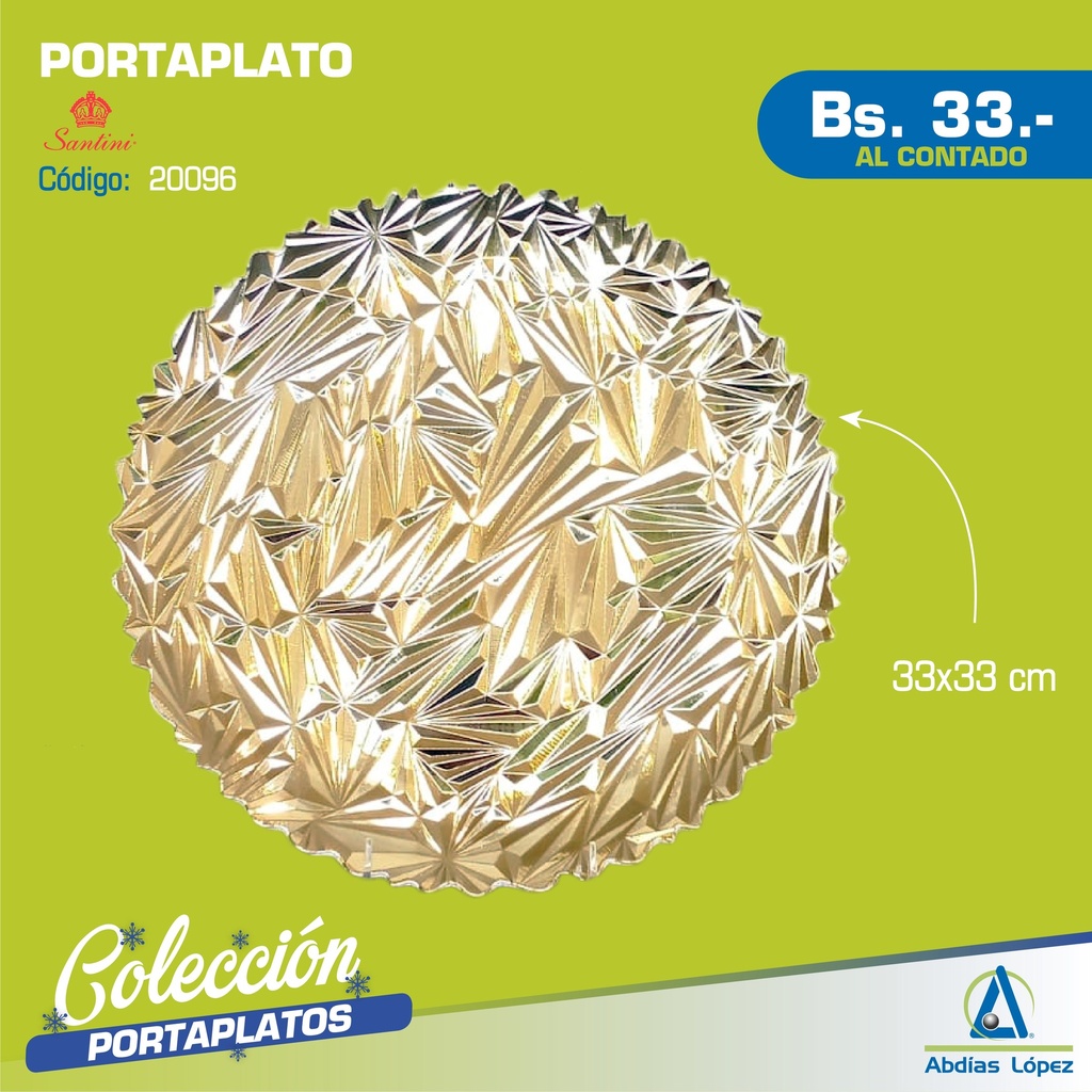 PORTAPLATO 33X2X33 CM. DORADO P-831-XMFUBC46-114B