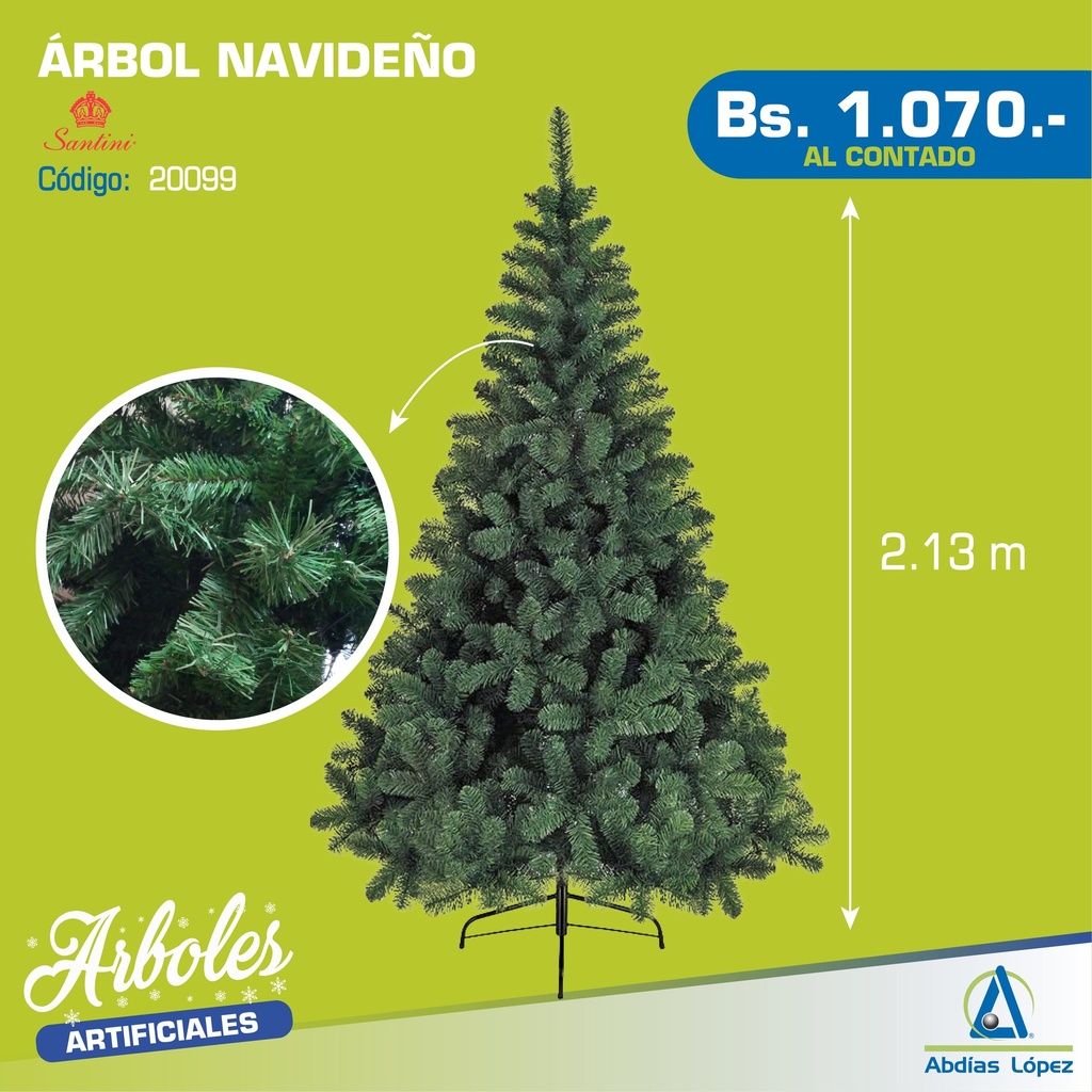 ARBOL VERDE 7PIES 816 PUNTAS P-831-XMVI-080B