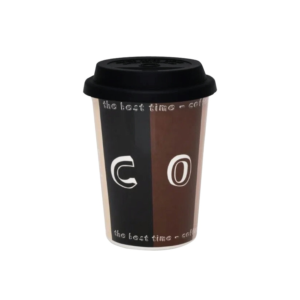 VASO DE CERAMICA P/VIAJE TONS DE CAFE