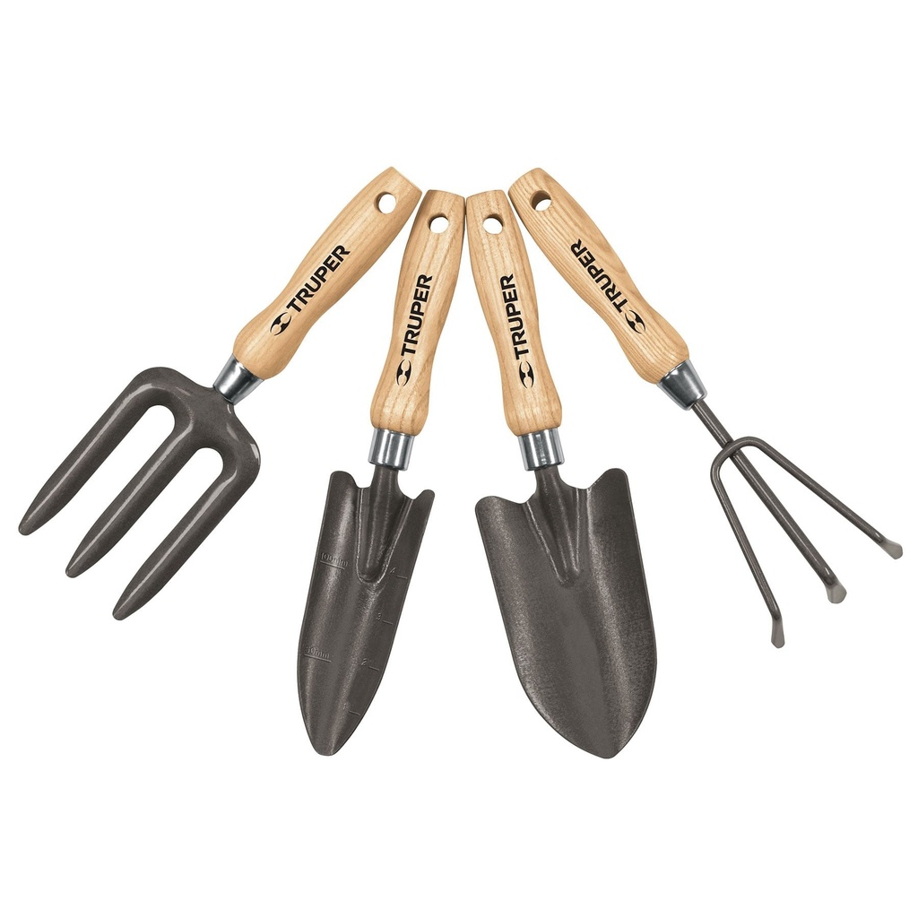 JUEGO DE HERRAMIENTAS PARA JARDIN 4 PIEZAS TRUPER
