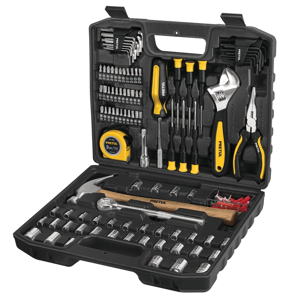 JUEGO DE HERRAMIENTAS SET DE 104 MANDO 1/4" P-PR-27169