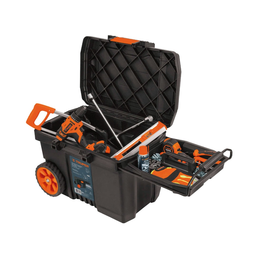 CAJA DE HERRAMIENTAS DE 23" CON RUEDAS MANGO TELESCO