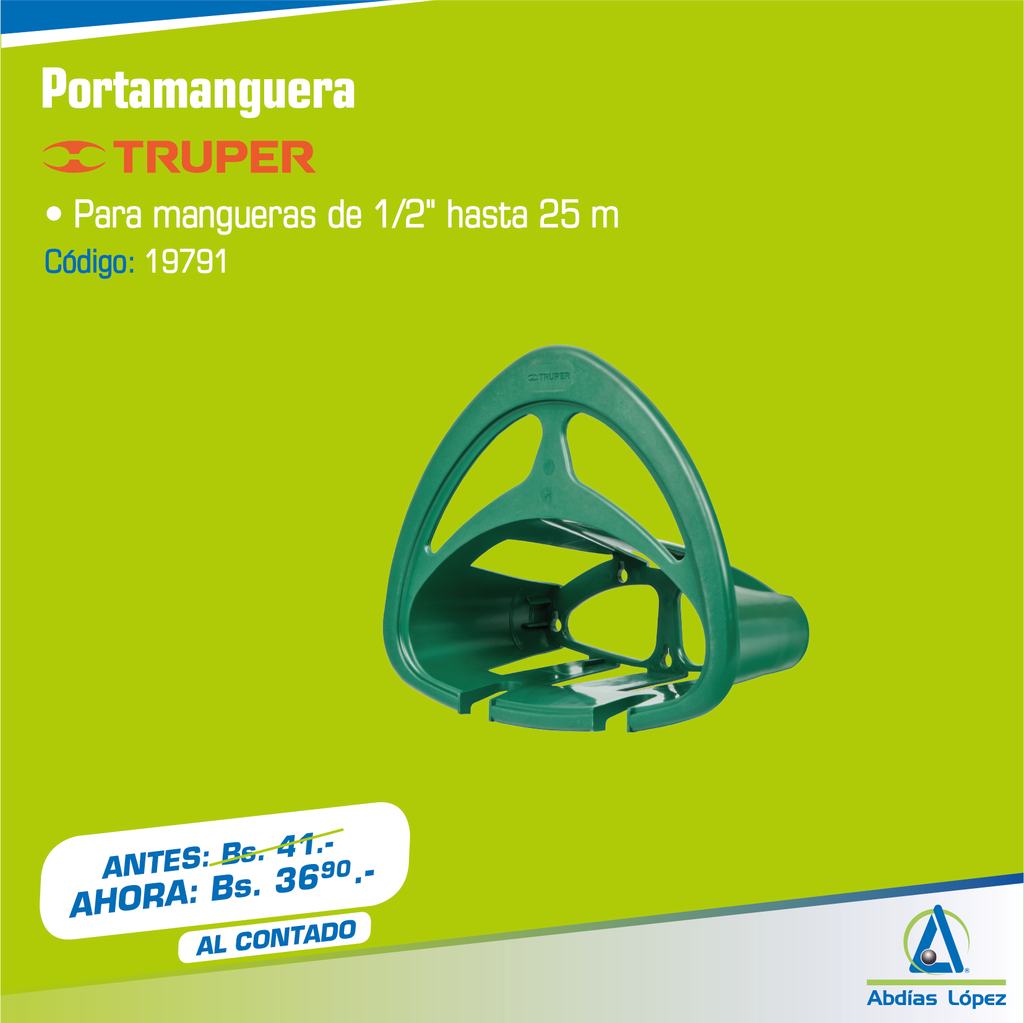 PORTAMANGUERAS DE PLASTICO COLOR VERDE