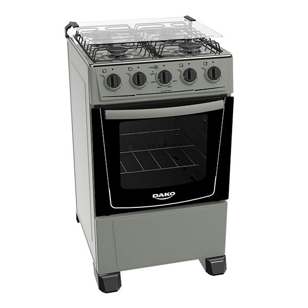 COCINA DAKO LUNA 4 HORNALLAS PLATA BRASIL