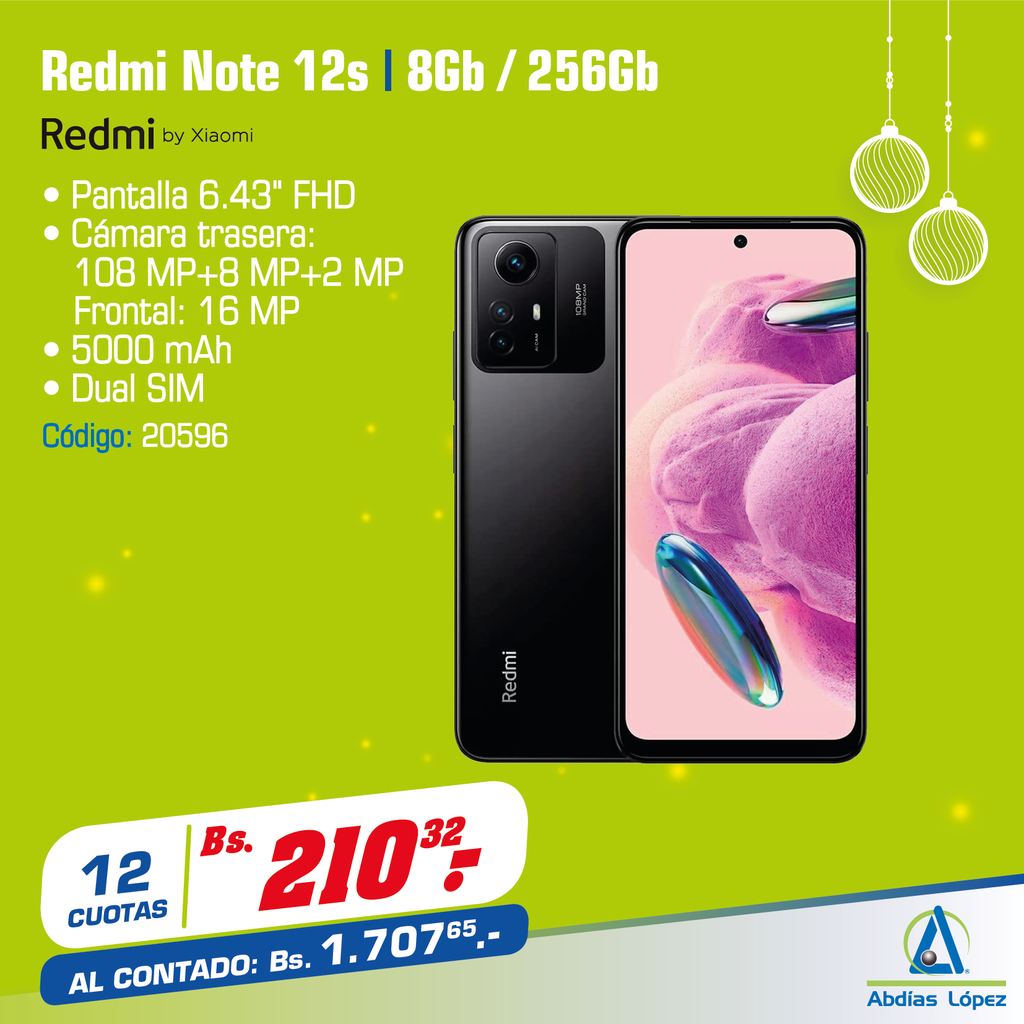 Celular Redmi Note 12S de 8GB 256GB Rom