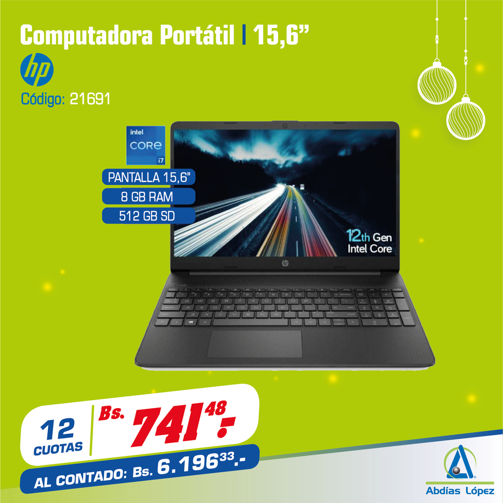 PORTATIL HP 15-DY5011LA I7-1255U RAM 8GB MEMORIA 512GB SSD UN.