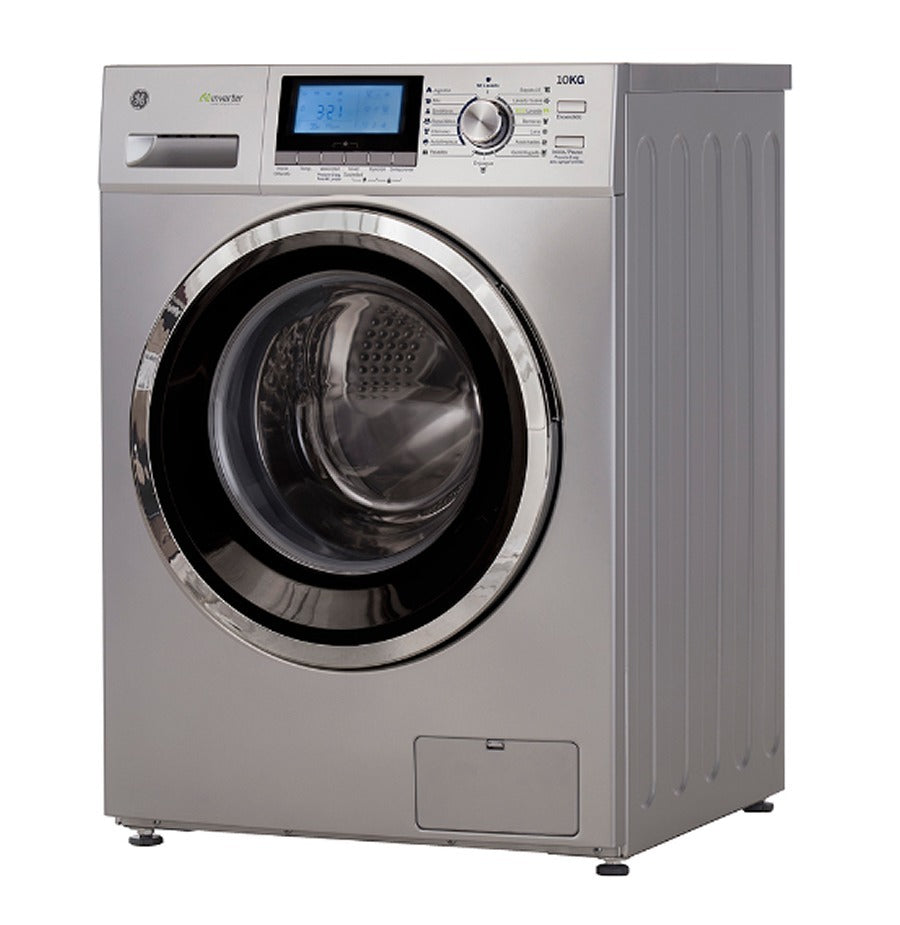 LAVADORA GENERAL ELECTRIC 10KG. FRONTAL SILVER