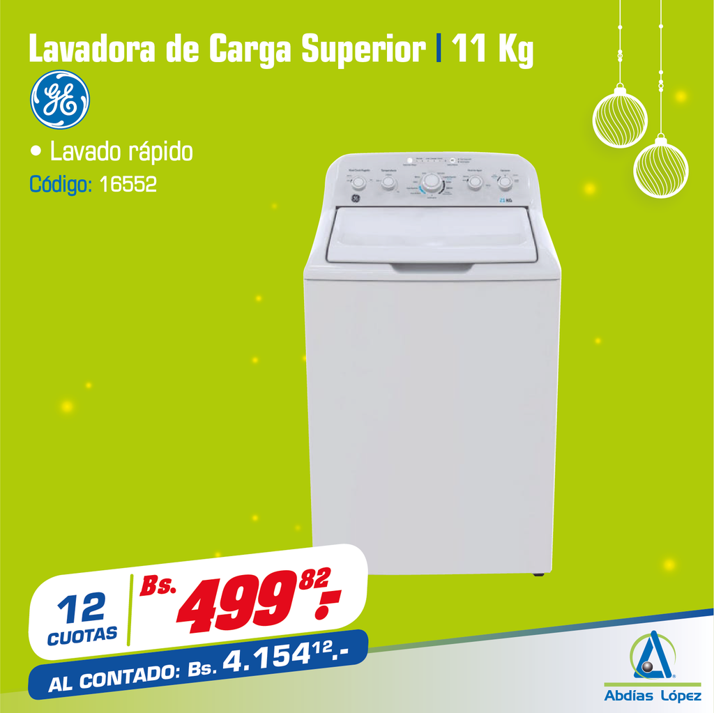 LAVADORA 11KG GENERAL ELECTRIC