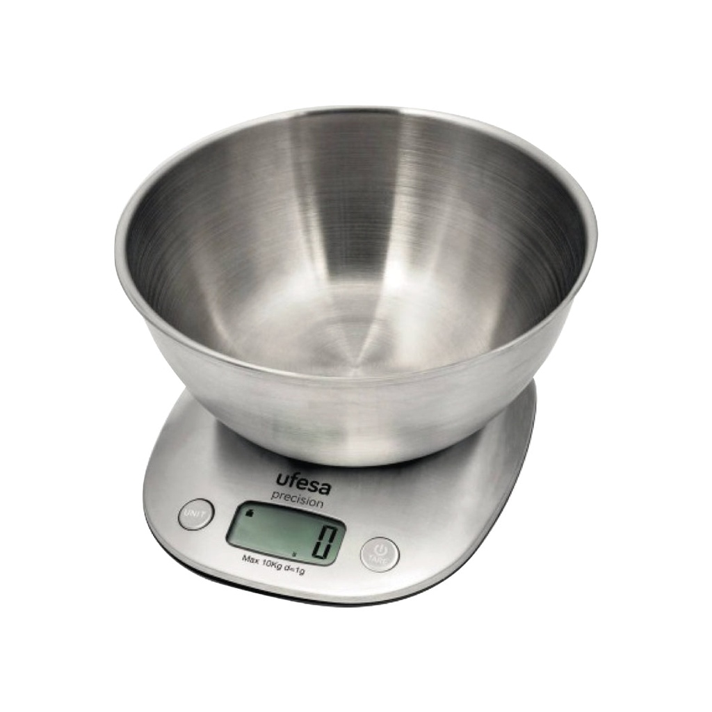 BASCULA DE COCINA UFESA 1 A 10K. ACERO INOX