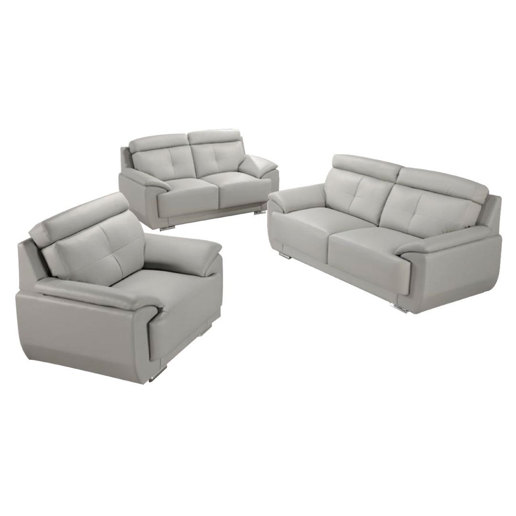 AE 216 (SOFA 1+2+3 CUERO 100% PLOMO SUAVE)