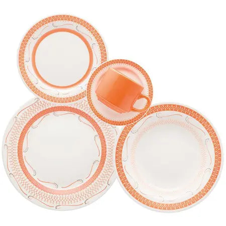 VAJILLA 30 PIEZAS TANGERINA