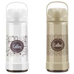 [I-17043] TERMO GLT PRESION DECORADA 1L BEIGE/BLANCO