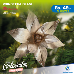 [I-19869] POINSETTIA DECOR 38X38X35CM