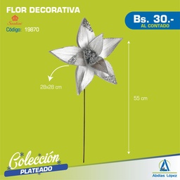 [I-19870] POINSETTIA DECOR 28X28X55CM