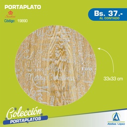 [I-19890] PORTAPLATO 33X33X2CM