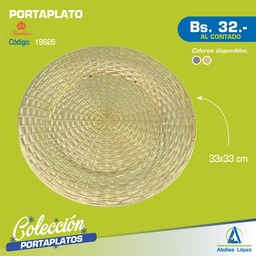 [I-19926] PORTAPLATO 33X33X2CM