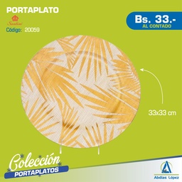 [I-20059] PORTAPLATOS NATURAL-DORADO