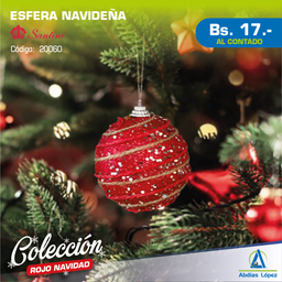 [I-20060] ESFERA ROJO PLATEADO P-831-XMTX349-080A
