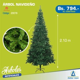 [I-20078] ARBOL VERDE 210CM 592 PUNTAS