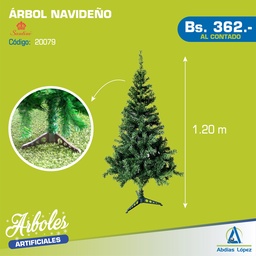 [I-20079] ARBOL VERDE 120 CM 283 PUNTAS
