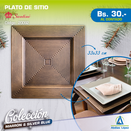[I-20092] PORTAPLATO 33X2X33CM CHOCOLATE P-831-XMFUBC46-118A