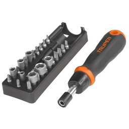 [I-17834] JUEGO DE DESARMADORES TIPO MATRACA DE 24 PIEZAS TRUPER P-TR-18222