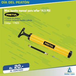 [I-17823] BOMBA PARA INFLAR DE 29,5 CM. PARA BALONES PRETUL P-PR-21695