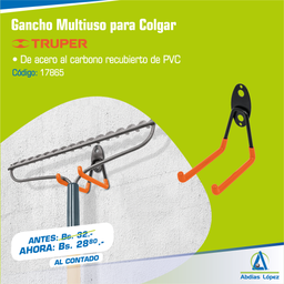 [I-17865] GANCHO MULTIUSO PARA COLGAR DE 13 CM. TRUPER P-TR-11105