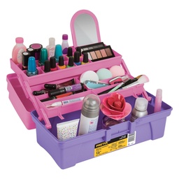[I-17896] CAJA COSMETIQUERA DE 14 COLOR ROSA/MORADO PRETUL P-PR-25052