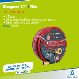[I-19679] MANGUERA REFORZADA DE 4 CAPAS