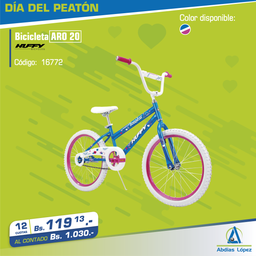 [I-16772] BICICLETA ARO 20" MODELOS AMERICANO MODELO PARA NINA P-ARO20MODNINA