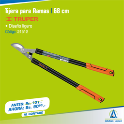[I-21512] TIJERAS PARA RAMAS ALTAS 21 MGO TUBULA