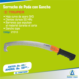 [I-21513] SERRUCHO DE PODAR 16" CON GANCHO