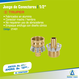 [I-21491] JUEGO DE CONECTOR REPARADOR TIPO GARRA MACHO