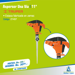 [I-21497] ASPERSOR PLASTICO CON ESTACA METALICA DE 1 VIA P-TR-10336