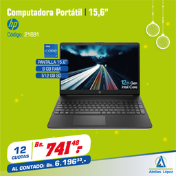 [I-21691] PORTATIL HP 15-DY5011LA I7-1255U RAM 8GB MEMORIA 512GB SSD UN.