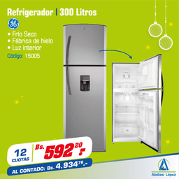 [I-15005] REFRIGERADOR 300LT GENERAL ELECTRIC PLATA DISPENSER AGUA