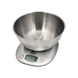 [I-16808] BASCULA DE COCINA UFESA 1 A 10K. ACERO INOX