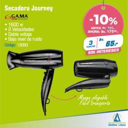 [I-13083] SECADORA GAMA TRAVEL JOURNEY 1600W