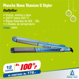 [I-19943] PLANCHA BABYLISS PRO NANO TITANIUM 4081