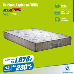 [I-17318] COLCHON APPLAUSO MBZ HS EPS 24 CMX2.03MX1.93M PALHA MR