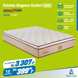 [I-17327] COLCHON ELEGANCE COMFORT 36CMX2.03MX1.93M