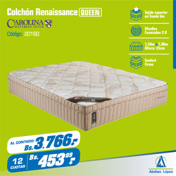 [I-20160] COLCHON NEW RENAISSANCE FIRM 35CMX1.98MX1.58M