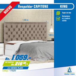 [I-17629] RESPALDAR / CABECERA PARA CAMA 3 PLAZAS